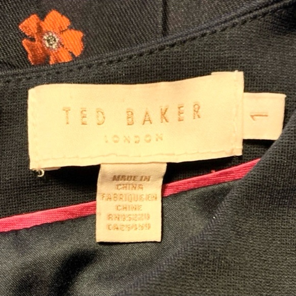 TED BAKER QINNA CHECK FLORAL DRESS SIZE 1 / US SIZE 4 - Picture 14 of 16